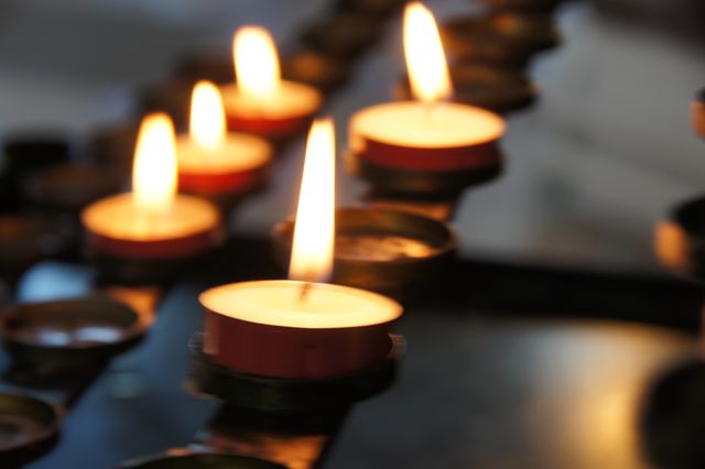 funeral candles for remembrance