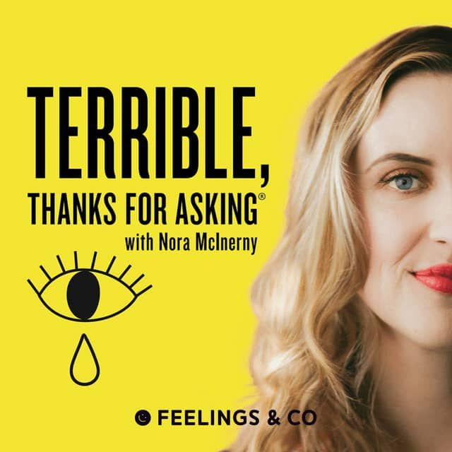 Terrible, Thanks For Asking Podcast logo for grief and bereavement podcast
